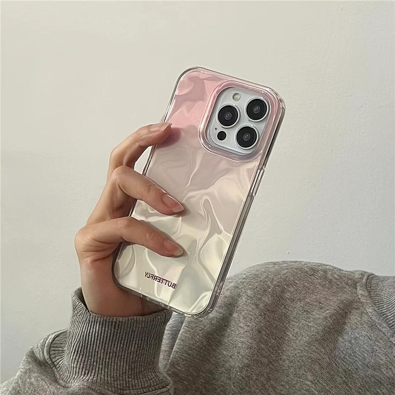 New Pink Gradient Water Ripple Mobile Phone Case Suitable for Iphone16/16Pro/16Promax/15/15Pro/15Promax/14/14Pro/14Promax/13/13