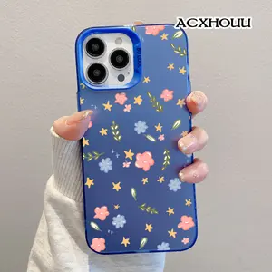Compatible for iPhone 17 16 E Pro Max 15 Plus 14 13 12 11 XS XR Case Pastel Floral Doodle Soft TPU Shockproof Protective CASE
