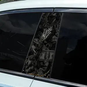 2-Piece Pack of Cool Money Character Hand Creative Car Stickers, Car Truck Decal: 2-Piece Pack - Waterproof, Scratch Resistant, Suitable for All Models - Auto Parts and Holiday Decorations Suitable for All Vehicles, Suitable for Laptops, Cars, Helmets