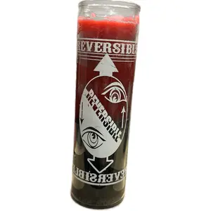 Black and Red Reversible Candle Send Back To Sender with Unique Design and Bold Colors