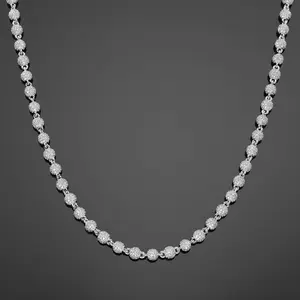 Iced Sphere Chain - Silver RG1028S