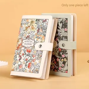 New Retro Floral Cash Saving Book, Money Clip & Cash Organizer Wallet  Large Capacity For RMB Cash Storage.