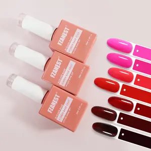 FZANEST Hot Pink Rubber Gel Polish, 6 in 1 Builder Gel For Nails Manicure,Nailcare Smooth.Color cover Nail Polish.Enhance Extension quality nail diy.