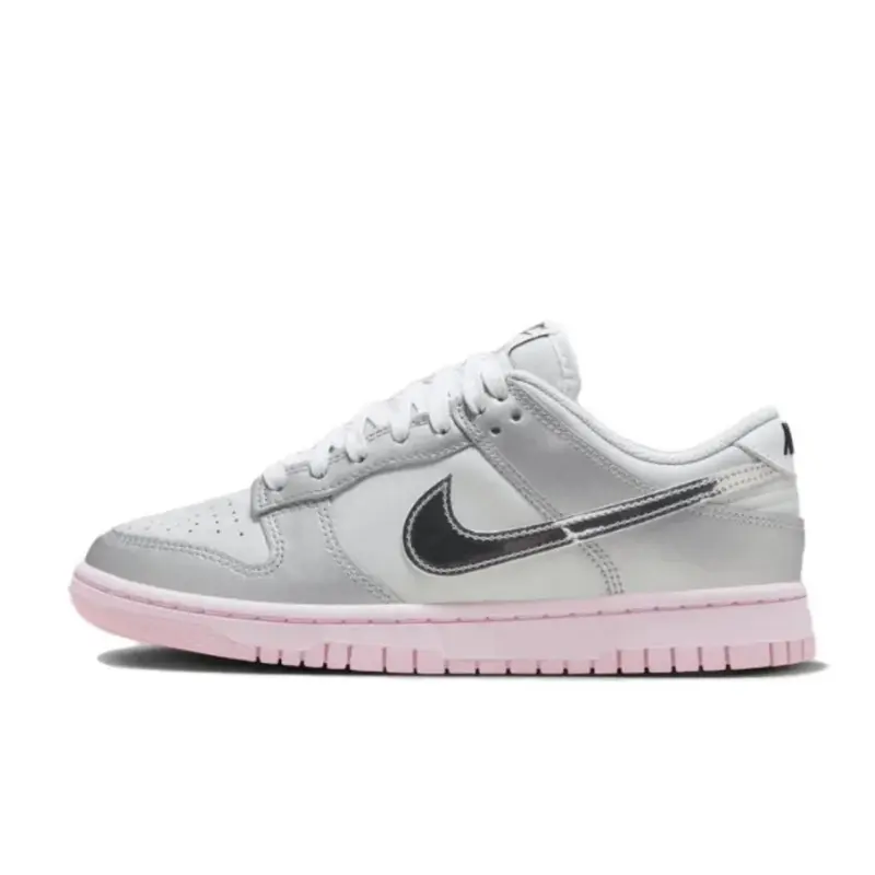 Nike Dunk Low LX Metallic Silver Pink Foam Women’s Perfect Lifestyle Fashion Footwear Sneakers Walking Shoe Girl, Shoes