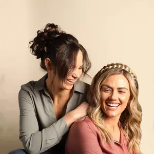 Madison Braid Bundle - Lulu Two Strand Braided Headband and Top Knot Hair Extension for Women and Children