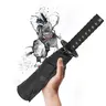 Samurai Handle Design Foldable Manual Umbrella, Vintage Portable Windproof Travel Umbrella, Durable and Compact for All Weather