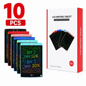 LCD Writing Tablet for Kids - 10 Pack 8.5 Inch Doodle Board Erasable Electronic Painting Drawing Pads Learning Toy Gifts for Christmas Birthday School Age 3-8 (Blue, Red, Green, Pink, Black)
