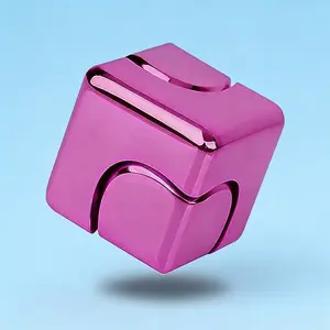 Metal Fidget Spinner Cube for Adults & Teens | EDC Desk Toy, Anxiety Stress Relief, ADHD Sensory Gift for Boys