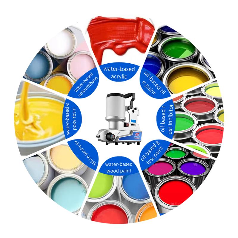 Portable Airless Paint Sprayer, 2.5 L/Min High Flow, 3 Adjustable Speeds, 2L Capacity with 5m Hose, Wall Sprayer for DIY Projects and Emulsion Paint