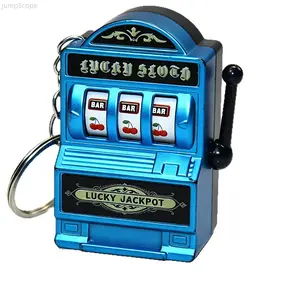 Mini Lucky Slot Machine Keychain, Retro Fruit Jackpot Game Fidget Toy, Portable Decompression Bag Charm Pendant for Party Gift