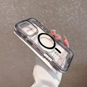 Suitable for MagSafe clear phone case compatible For iPhone 1716 151413Pro Max Plus caseThis two-in-one MagSafe phone case adopts drop-proof design to enhance device protection Very suitable for users who pursue high-quality