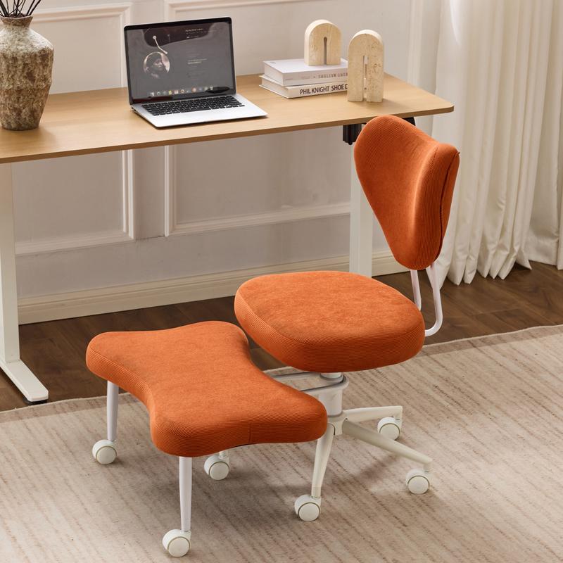 Cross Legged Office Chair Armless Kneeling Desk Chairs for Meditation ADHD Yoga Wide Criss Cross Chair with Wheels Vanity Chair for Girls Women Living Room Bedroom Study Small Space