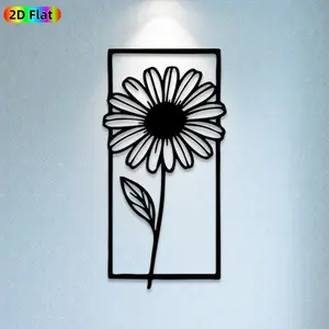 1pc Daisy Metal Wall Art,Daisy Statue Mural, Ideal Gift for New Year, Easter, Flower Decor Enthusiasts, Rust-Resistant Metal Wall Decor Wall Sculptures, Perfect for Bedroom Wall & Garden Fence, Charming Home Decor