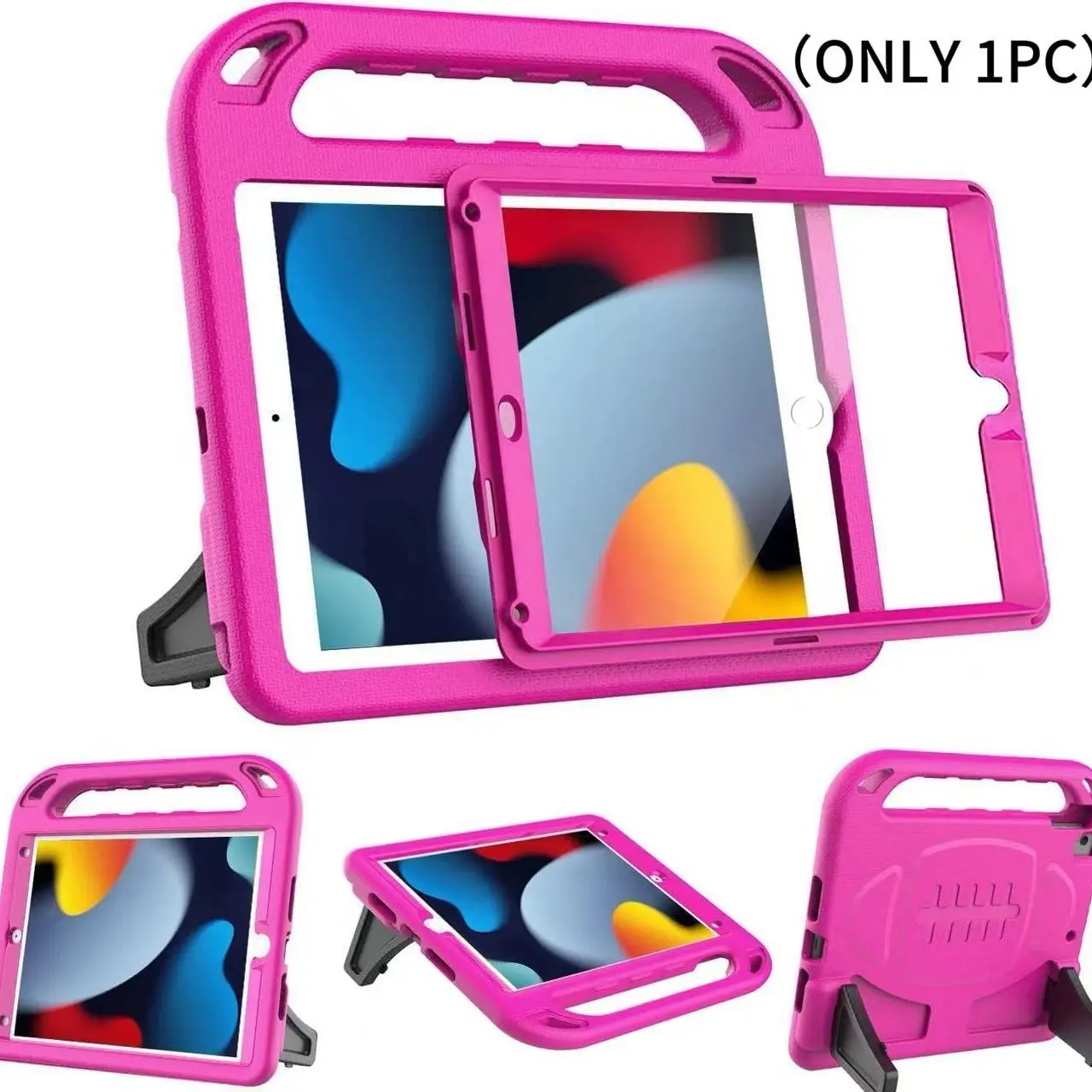 iPad 5th/6th/air/air2,7/8/9th (10.2inch),10/11th(10.9inch)Protective Case, Lightweight Handheld Tablet Cover with Screen Protector, Durable Handle Stand Case, Durable Tablet Casing, Protection, Ipad Accessories