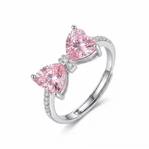 Heart-Cut 1.6CT D Color VVS1 Brilliant Gem Ring, Adjustable Size, Crafted in 925 Silver – Perfect for Proposal, Anniversary & Mother’s Day Gift