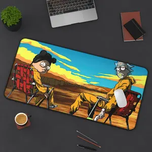 Rick & Morty Breaking Bad Desk Mat, Gaming Keyboard Mouse Pad, Game, Anime, Desk Mat Gaming Gear for Work Game Office Home, Gift for Friends
