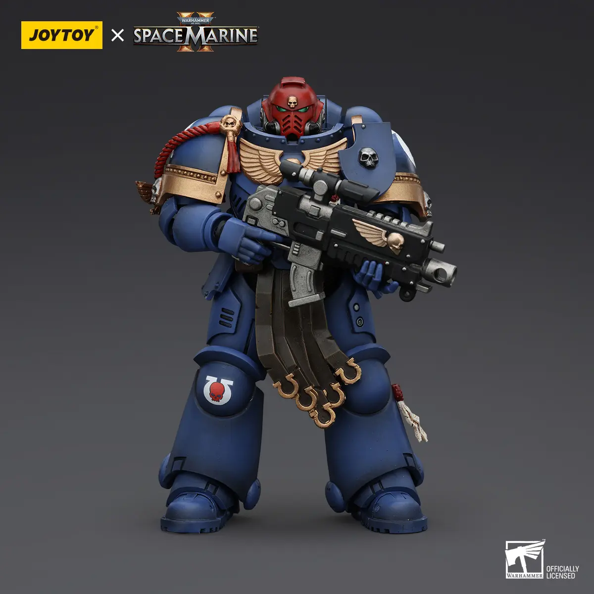 JOYTOY Warhammer 40000 Space Marine Ultramarines Sergeant Gadriel 1:18 Scale 5.03 in ABS Plastic Action Figure, Model Figure, Collectible Figurine JT00065, Spacemarine