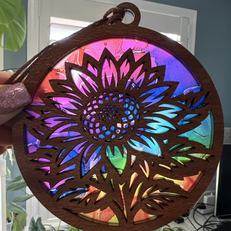 Sunflower Suncatcher (NEW VERSION) for Sunny Window