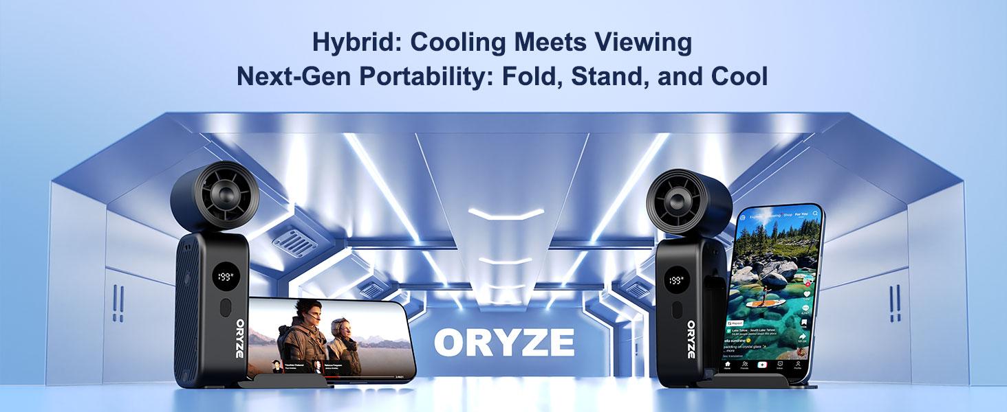 5-in-1 Foldable Stand Fan: 350° Rotation & 199 Adjustable Speeds, 20000RPM High-Speed Cooling, Ultra-Lightweight for Travel, Office Desk & Home Use