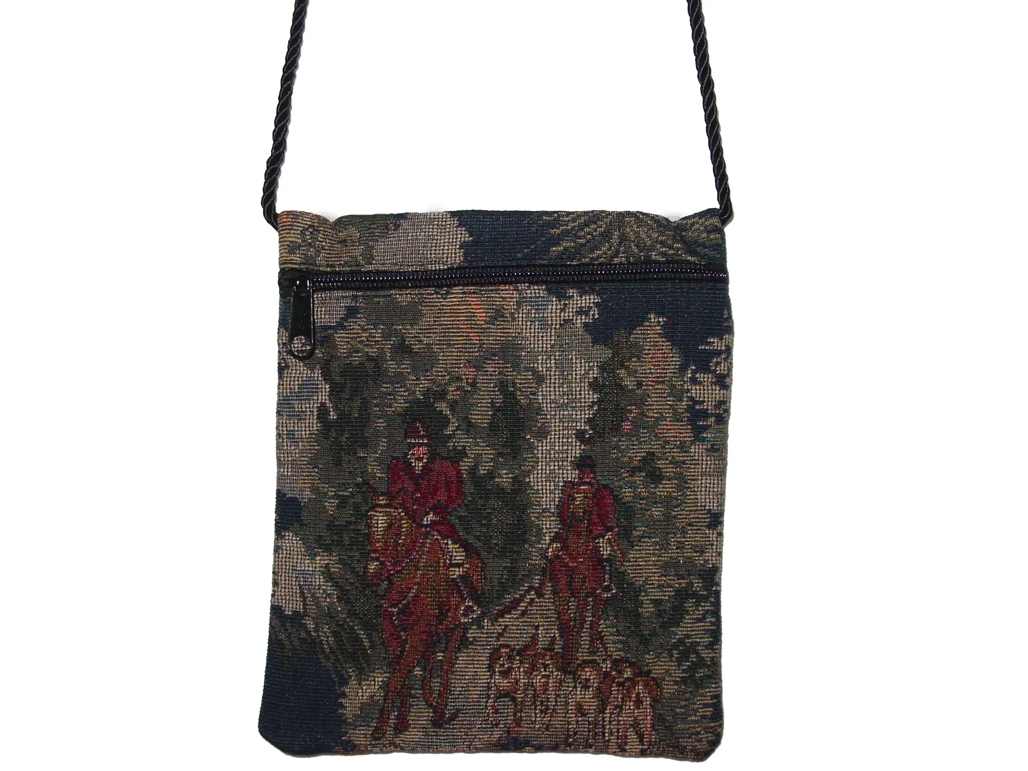 Horse Dog Hunt Scene Mini Cross Body Bag, Equestrian Handbags #PC002