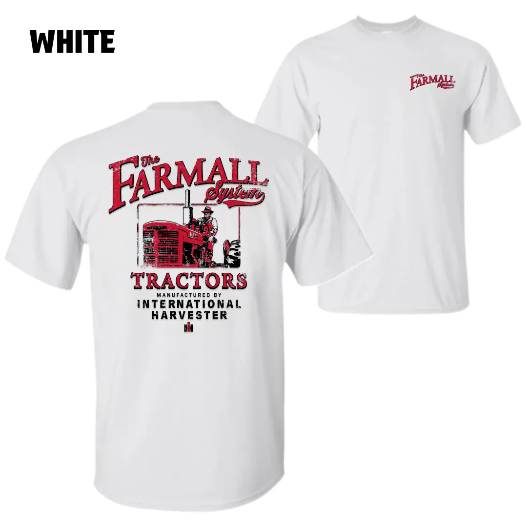 Farmall System T-Shirt – Vintage Red Tractor Graphic Design by International Harvester, Perfect for Farmers and Tractor Collectors, Unisex T-Shirt for Men and Women