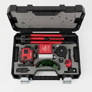 Milwaukee 16-Line Green Self-Leveling Laser Level (±0.3mm/10m Accuracy) - Cordless Work Tools for Concrete Floor Tile, Tools and Gadgets