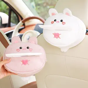 Car Paper Towel Holder Hanging High-End Creative Design, Car Armrest Box Napkin Dispenser, Car Storage Tissue Bag for Vehicles