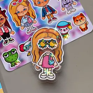 Activity busy book Toca Boca Paper Dress Up Doll early learning book with Magnetic Paper Dolls for Toddlers