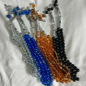 Beautiful 33 Glass Beads Tasbih - Colorful Beads for Prayer and Meditation