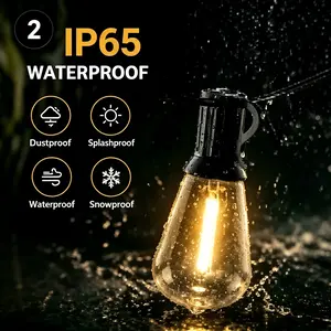 Party Ready In Seconds! These 100FT Solar Edison Lights Are Perfect For Any Gathering