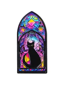 Elegant Black Cat Brooch Pin Badge, Durable Metal Pins, Cute Animal Design, Unisex Fashion Accessory, Unique Style for All Seasons, Men Women Jewelry Gift