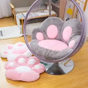 Cute Cat Paw Back Pillows Plush Chair Cushion for Home Sofa perfect for relaxation