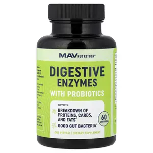 MAV Nutrition Digestive Enzymes with Probiotics, 60 Capsules