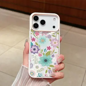 Personality Cartoon Floral Pattern MagSafe Case Compatible with iPhone 17 Pro Max Air 16 16e 15 14 Plus 13 12 11 X XS Clear Acrylic Back Drop Protection Pocket-Friendly Cellphone Cover Gift