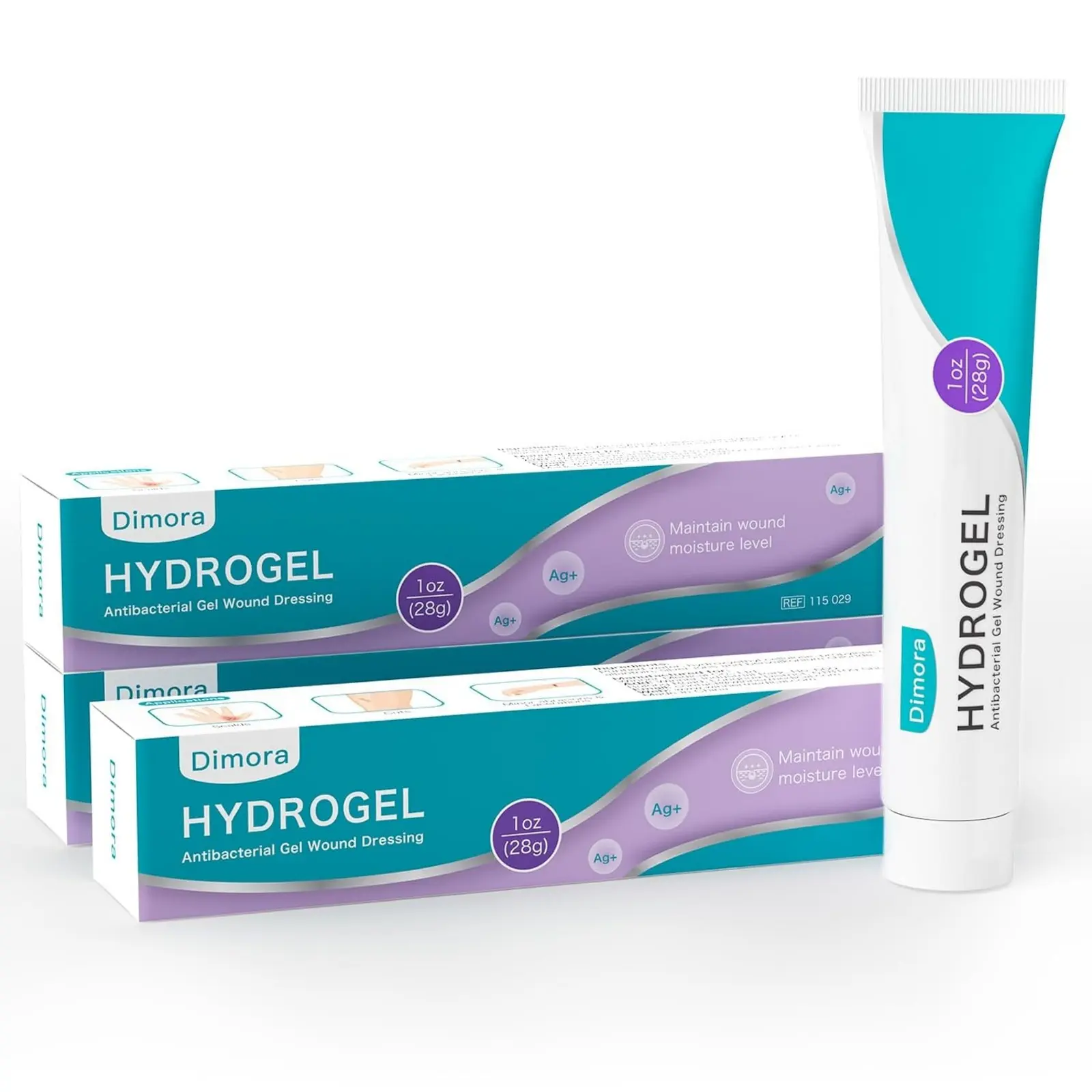 Dimora Antibacterial Gel Wound Dressing, Silver Hydrogel First Aid Ointment for Soothing & Wound Healing, Antibacterial Care for Minor Abrasions, Cuts, Lacerations and Scalds.