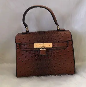 Gator Print Handbag with Gold Accents and Spacious Design for Daily Use