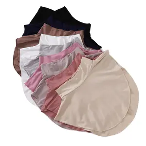 Muslim Women Modal Cotton urtleneck Solid Dickey Detachable Fake Collar Half Mock