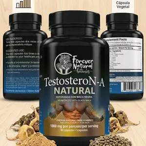 Forever Natural Botanics TestosterON-A 90 Capsules for Men Natural Energy Boost with Long Jack & Black Maca 1000mg per Serving Dietary Supplement for Health & Fitness - Healthcare