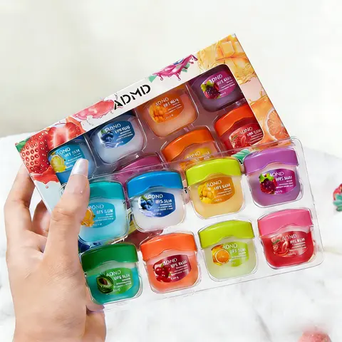 Fruit-Flavored Lip Gloss set of 8, Overnight Lip Balm, Lip Balm, Tinted Lip Balm, and Moisturizing Lip Mask—Perfect as Party Favors and Seasonal Gifts, Compact and Portable.