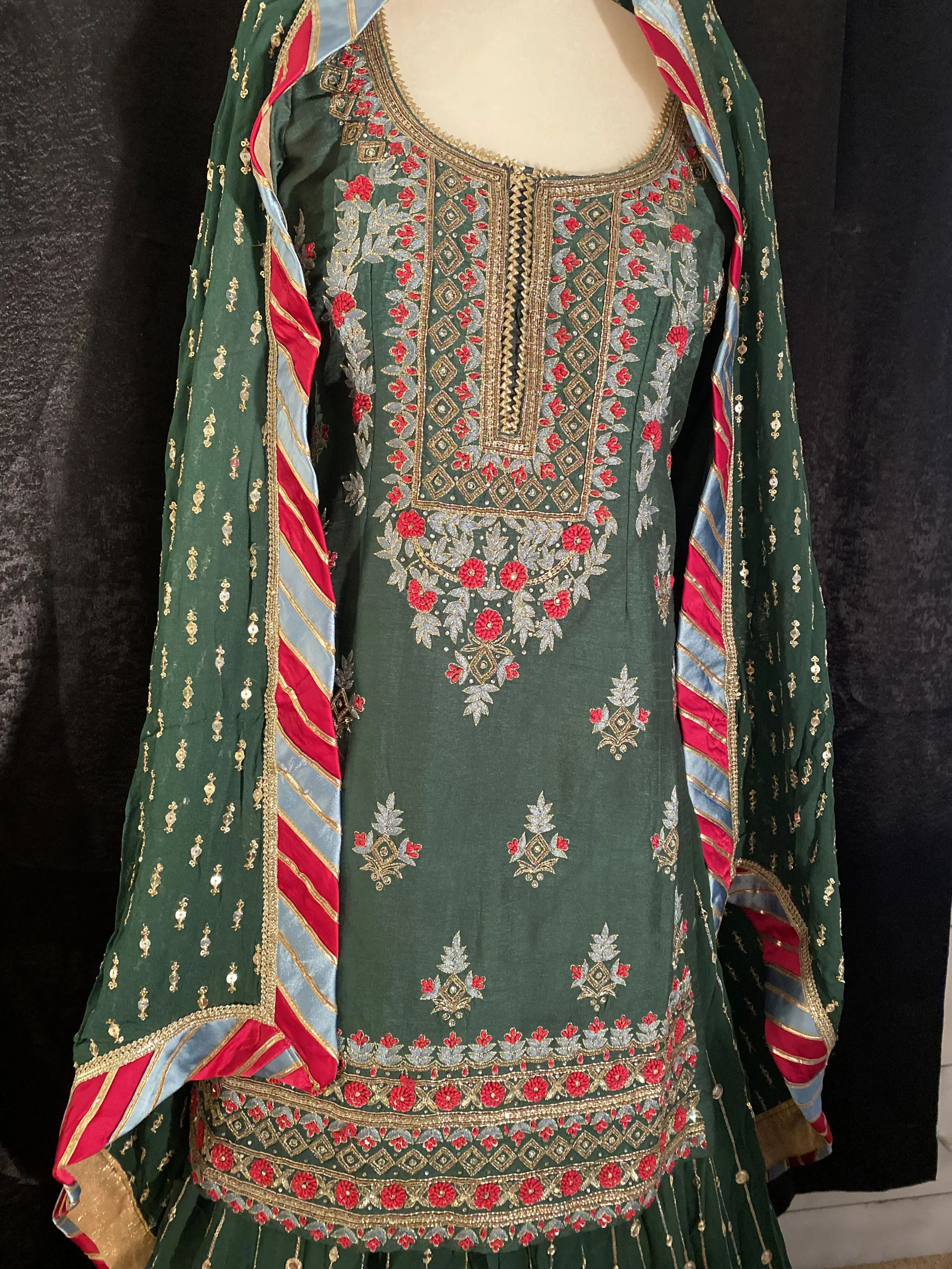 Embroidery Sharara Suit Indian/Pakistani