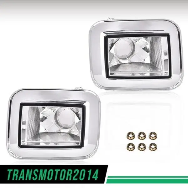 MOTOR GPLUS Chrome/Clear Front Parking Indicator LED Lights Set - Direct Fit, Durable Signal Light Replacement Parts for 2003-2008 Hummer H2, 2005-2008 Hummer H2 SUT - Car Exterior Upgrade Using Existing Bolts, Set Pair