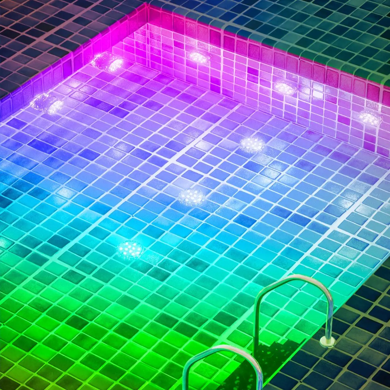 Submersible LED Light, Dynamic Color Changing Pool Light, Fully Sealed IP68 Waterproof Underwater Pond Light For Aquarium Party