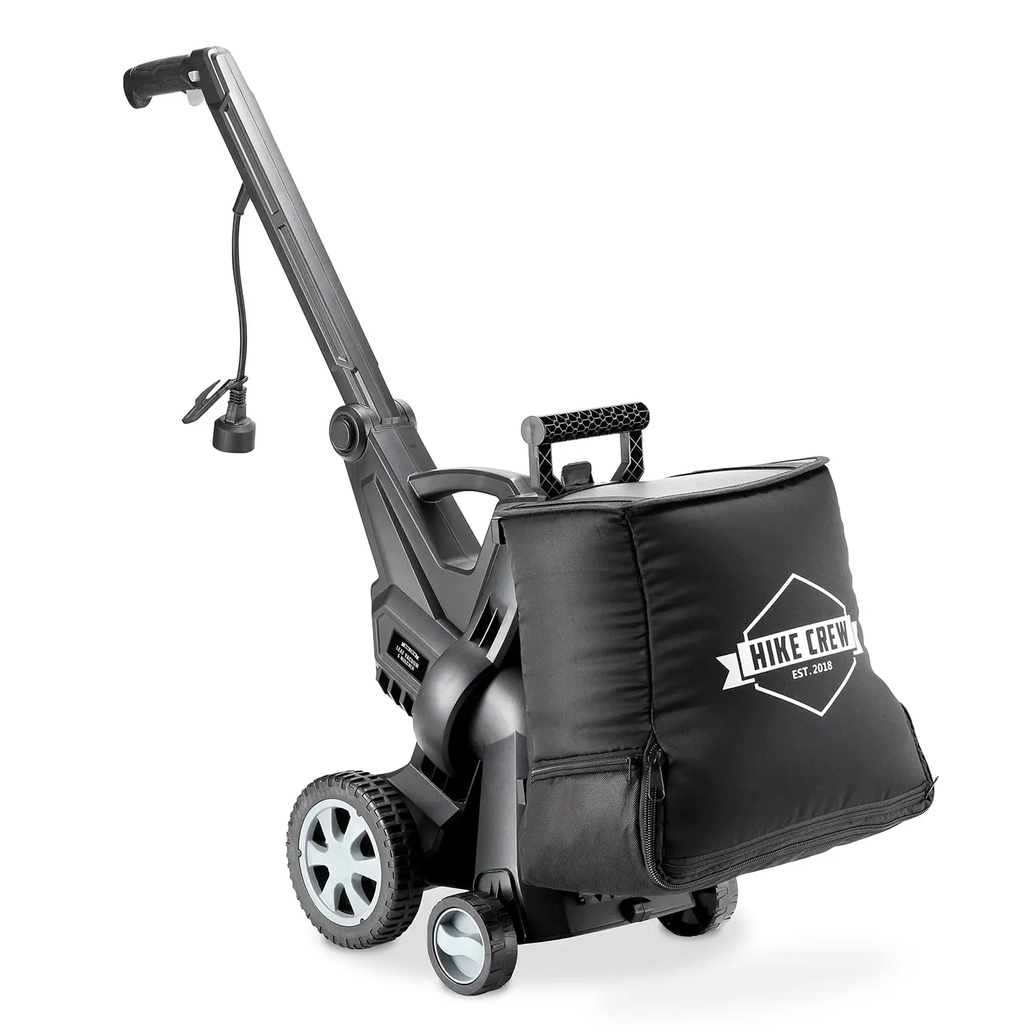 Hike Crew Corded Leaf Vacuum & Mulcher with 40L Bag | Compact High-Powered Outdoor Vacuum & Shredder for Small Yards, Driveways, Patios & Artificial Turfs, 15:1 Mulch Ratio