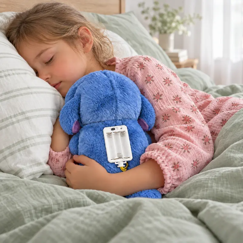 Breathing Plush Toy, Soft Stuffed Animal with Cozy Glow and Moving Feature, Unique Room Decor Plush for Kids Teens Adults, Bedside Buddy, Cute Desk Friend, Gift for Daughter Friend Family, Birthday Holiday Surprise