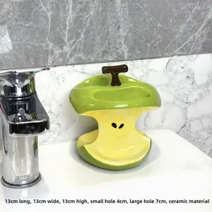 Creative Apple Storage Rack Electric Toothbrush Storage Rack Ceramic Base Home Toothpaste Toilet Supplies Stand Desktop Ornament