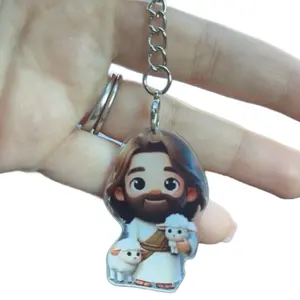 Mini Jesus Shepherd Keychain