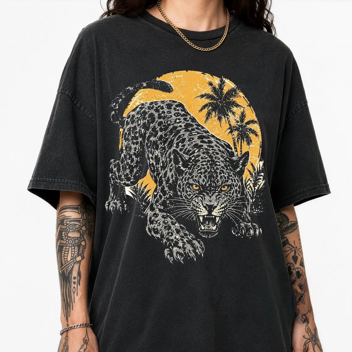 Comfort Color Vintage Jaguar Shirt, Retro Wildlife Graphic Tee, Big Cat T-Shirt, Nature Lover Gift, Y2K Animal Print Shirt, Safari Graphic, Unisex Casual Apparel