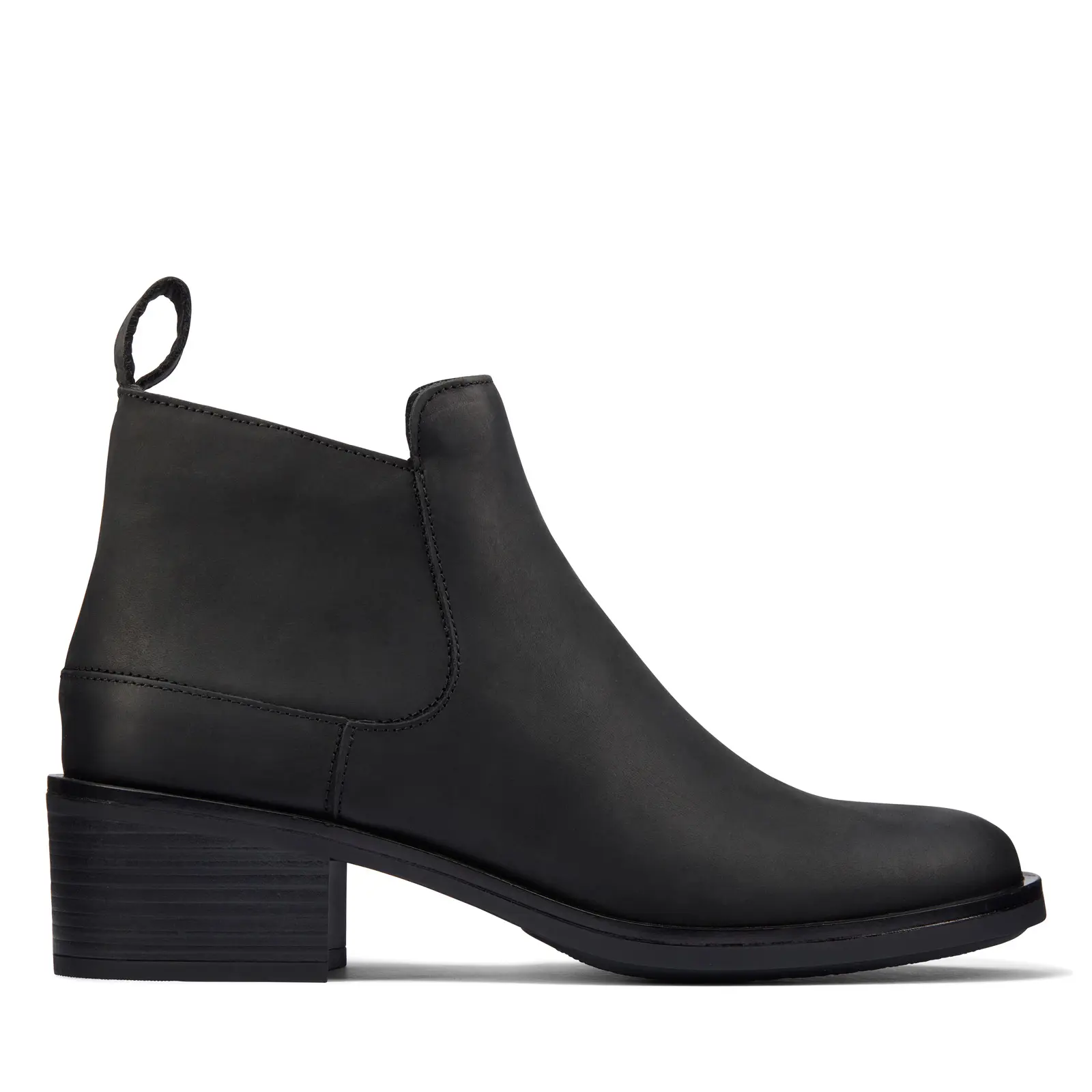 Clarks Memi Zip 26161654 Womens Black Leather Zipper Ankle & Booties Boots