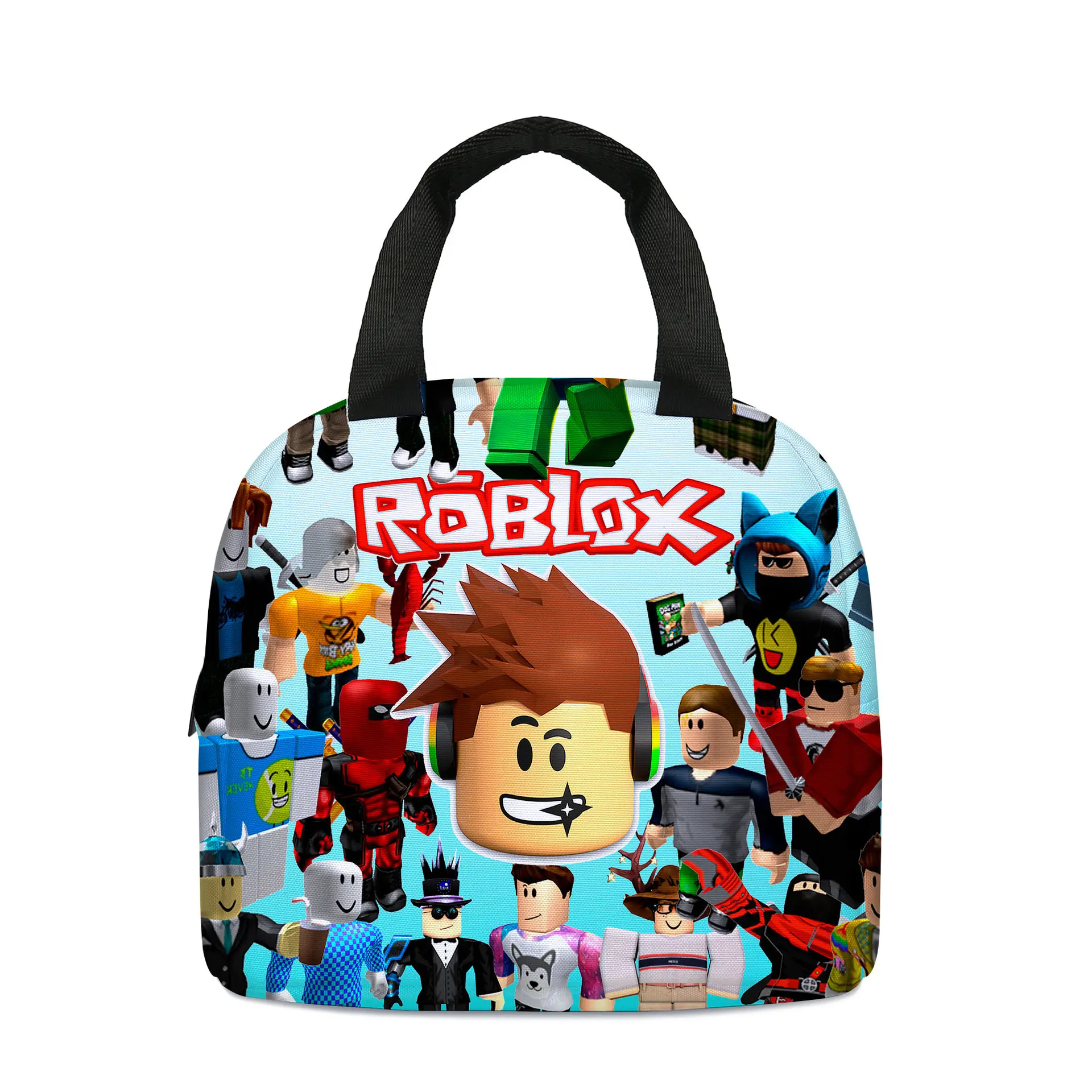 2026 New ROBLOX Lunch Bag, ROBLOX Food Container Bag, Lunch Tote Bag, Insulated Bag, Aluminum Foil Insulated Lunch Bag