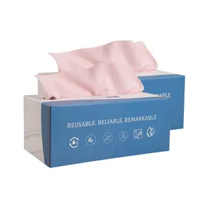 NT Dreams 12''x12''x50 pcs/box,2 Boxes Heavy-Duty Cleaning Towels Oversized, Washable, and Fast-Drying Cloths for All Surfaces. Super Absorbent, Lint-Free, and Perfect for Kitchen, Furniture, and Car Detailing, Eco-Friendly Design Household Disposable